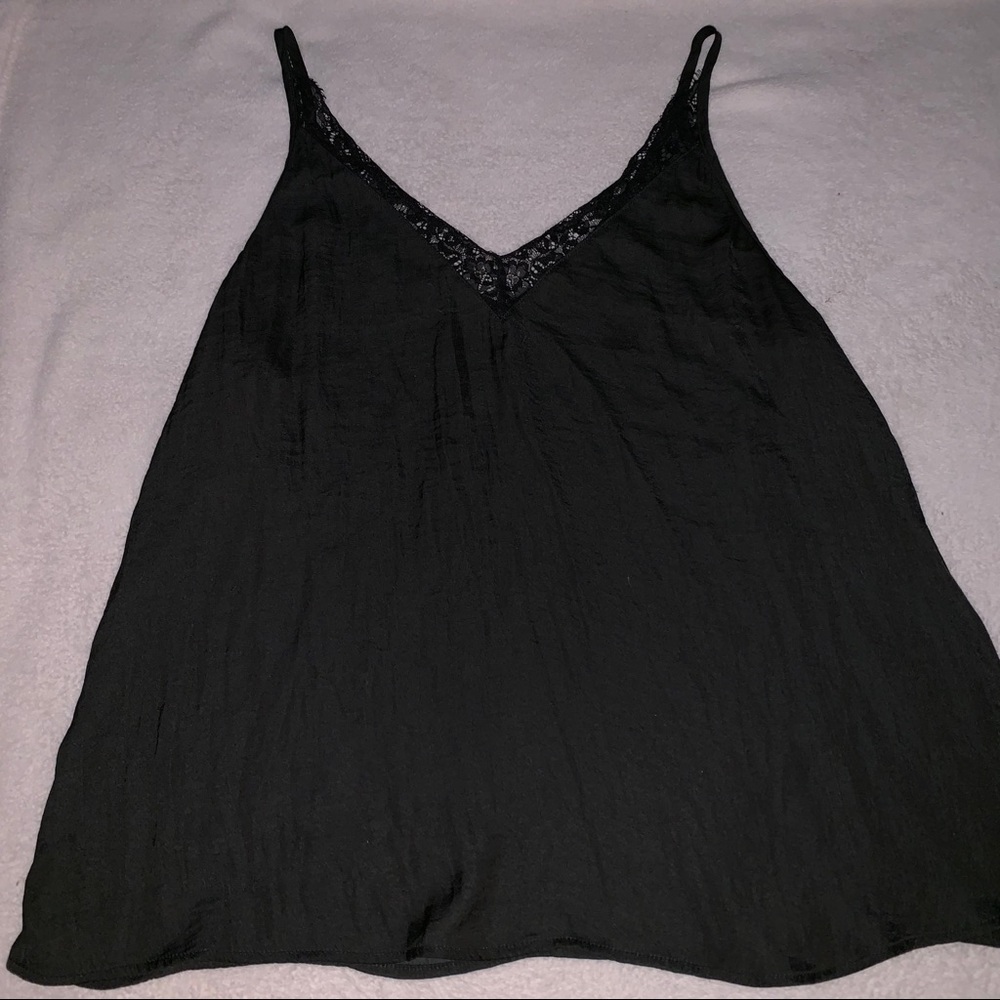 Flowy Black Lace Tank Top